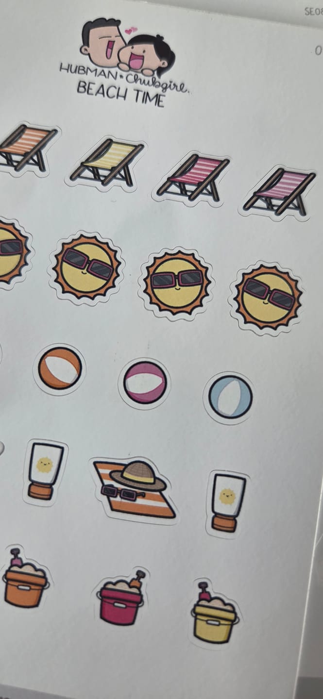 Customer photo review of Beach Time Planner Stickers