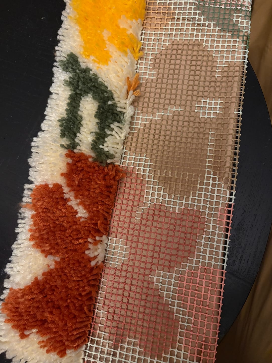 Customer photo review of PRETTY PETALS EARTHY - Latch Hook Cushion Kit