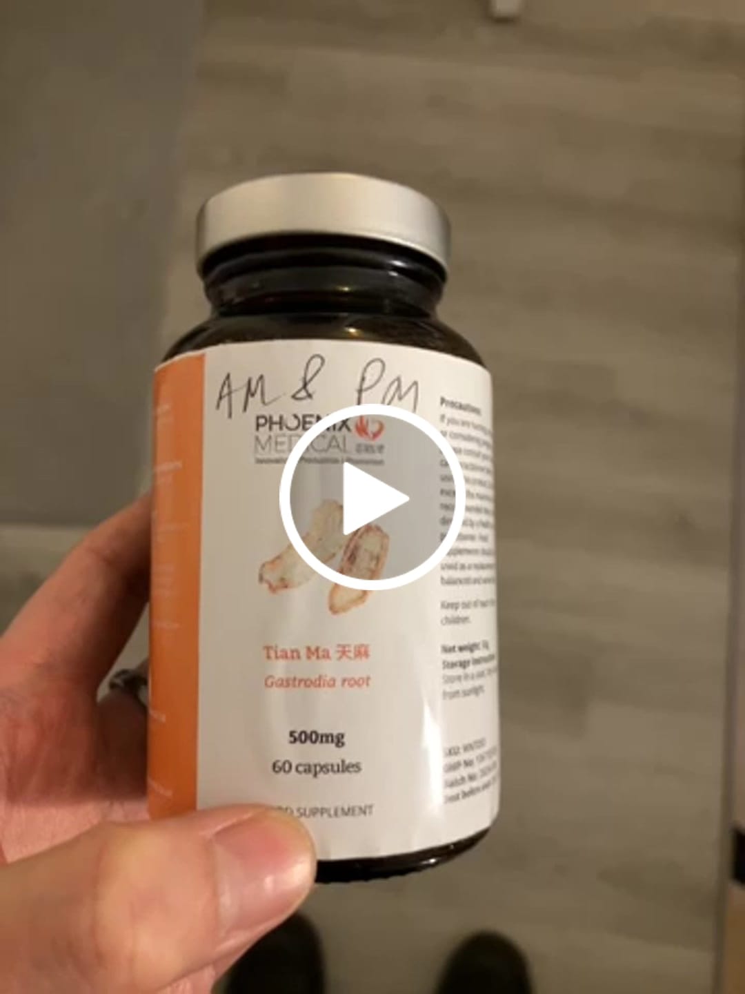 Customer video review of Gastrodia Root (Tian Ma) Supplement - 60 Capsules