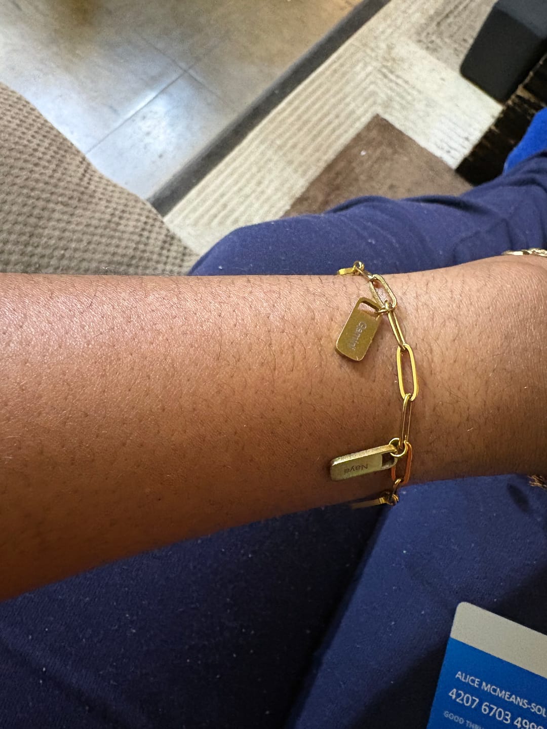 Customer photo review of Personalized Chain Link Bracelet with Custom Name Charms