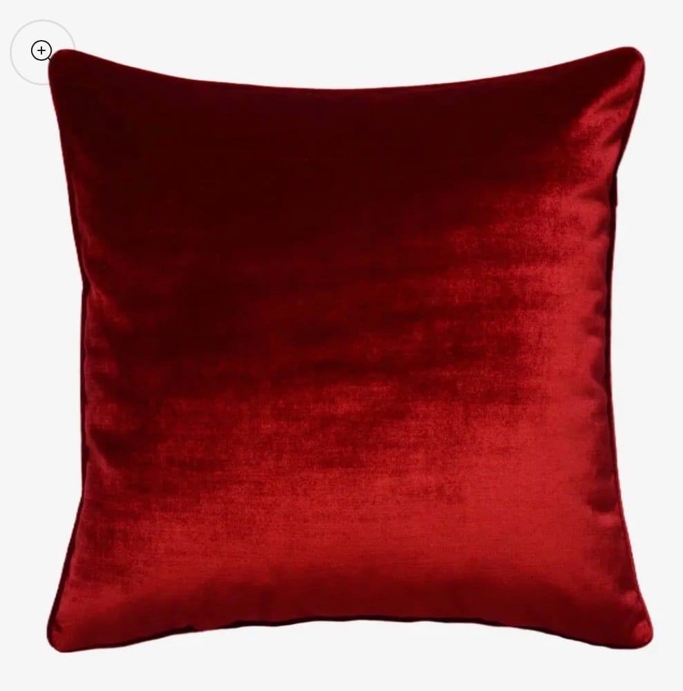 Customer photo review of Castle Solid Red Pillow