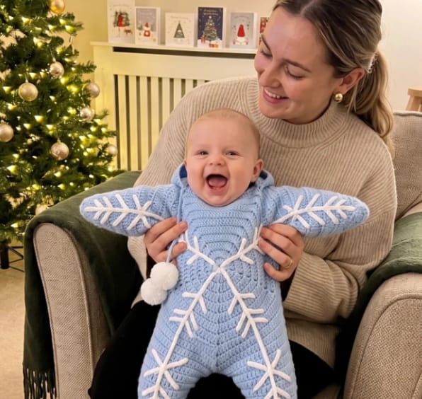 Customer photo review of Christmas Star Baby Outfit