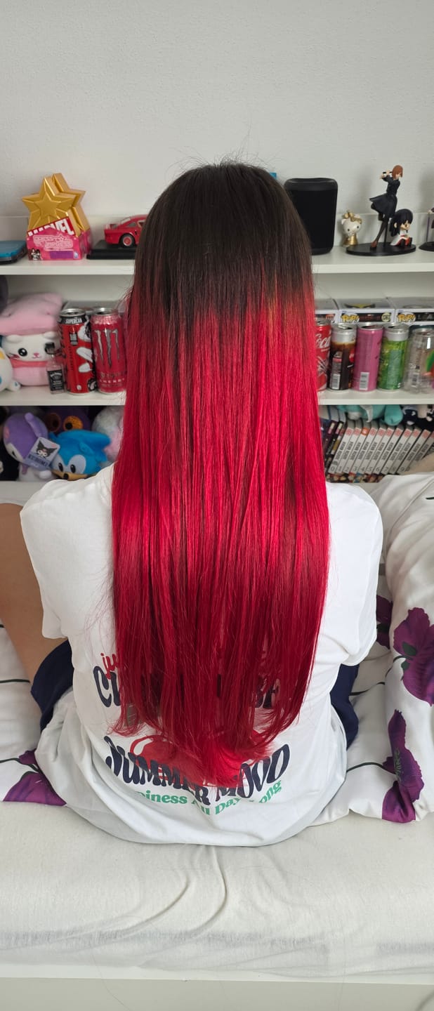 Customer photo review of Mattie Red - Vegan Semi-Permanent Direct Dye Hair Color Cream 210 ml
