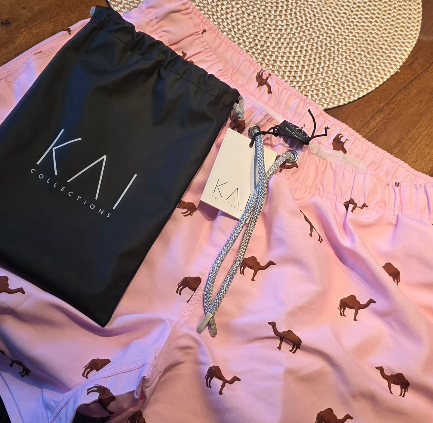 Customer photo review of Pink Camels Swim Shorts