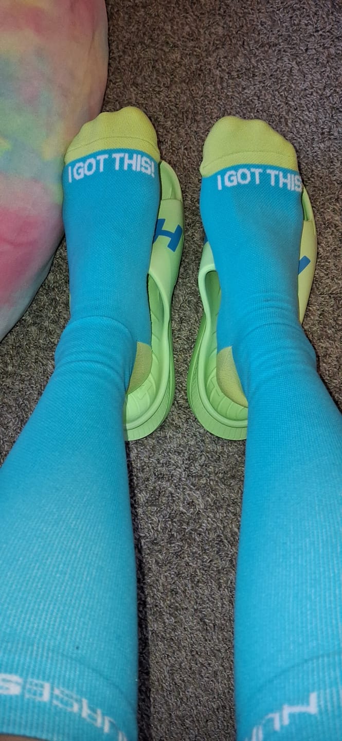 Customer photo review of NurseStrong Performance Compression Socks