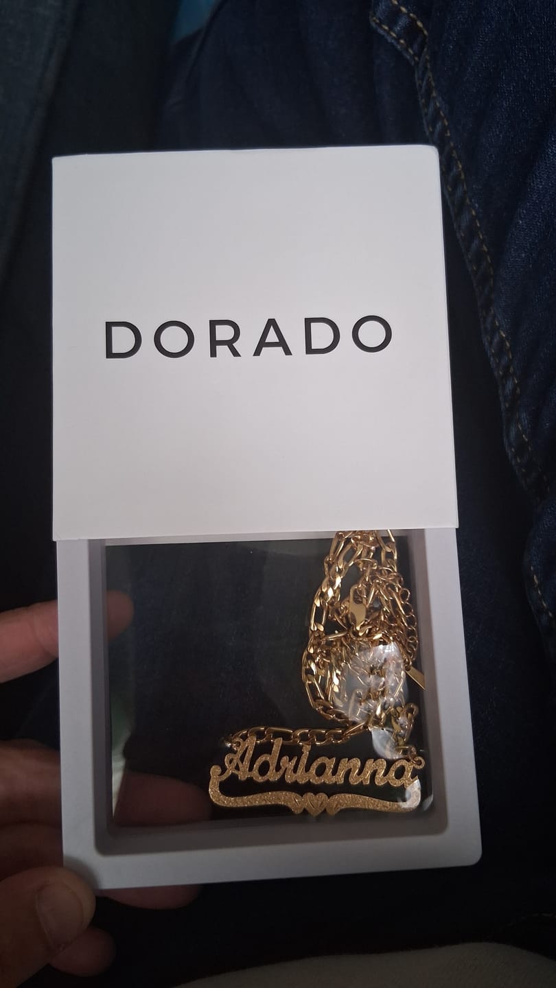 Customer photo review of Diamond Cut Heart Name Necklace