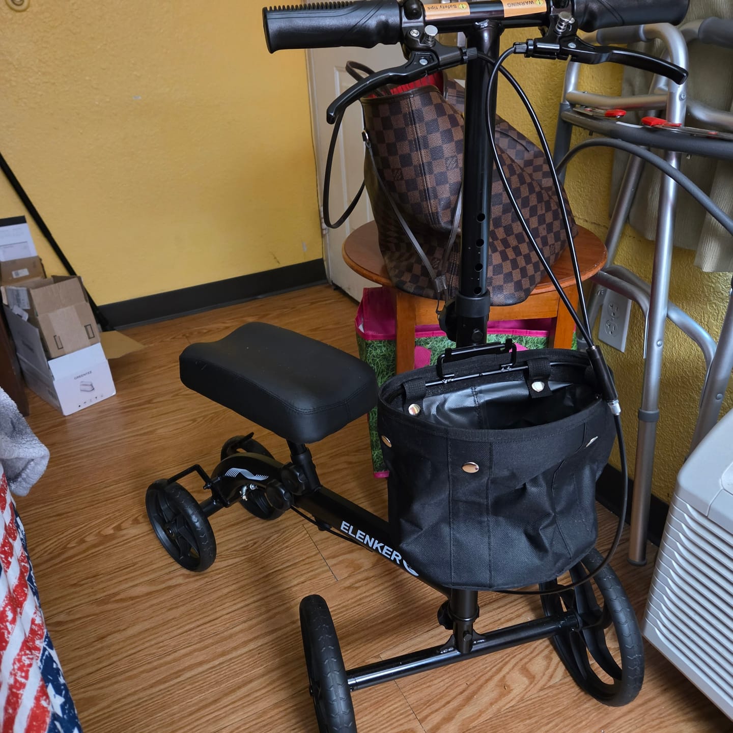 Customer photo review of MT-9251 Best Value Steerable Medical Knee Walker with 10" Wheels