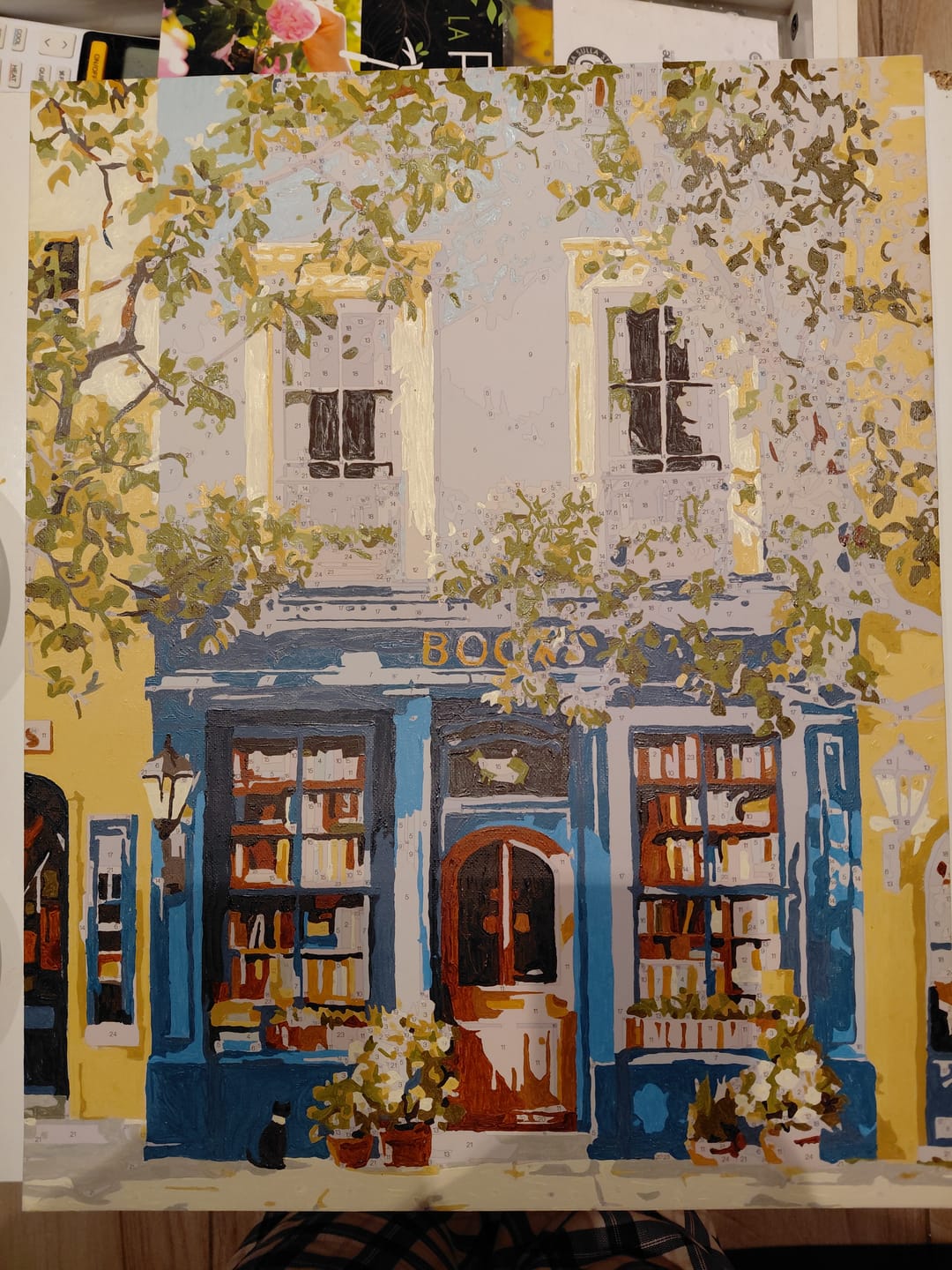 Customer photo review of The Blue Bookshop | Paint by Number
