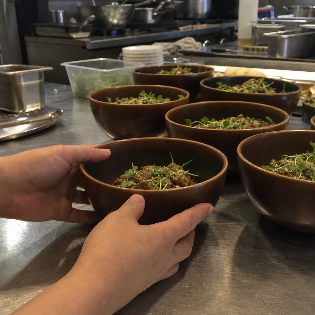 Customer photo review of Deep Bowls Brown Brown Porcelain for Casual Dining (Pack of 12)