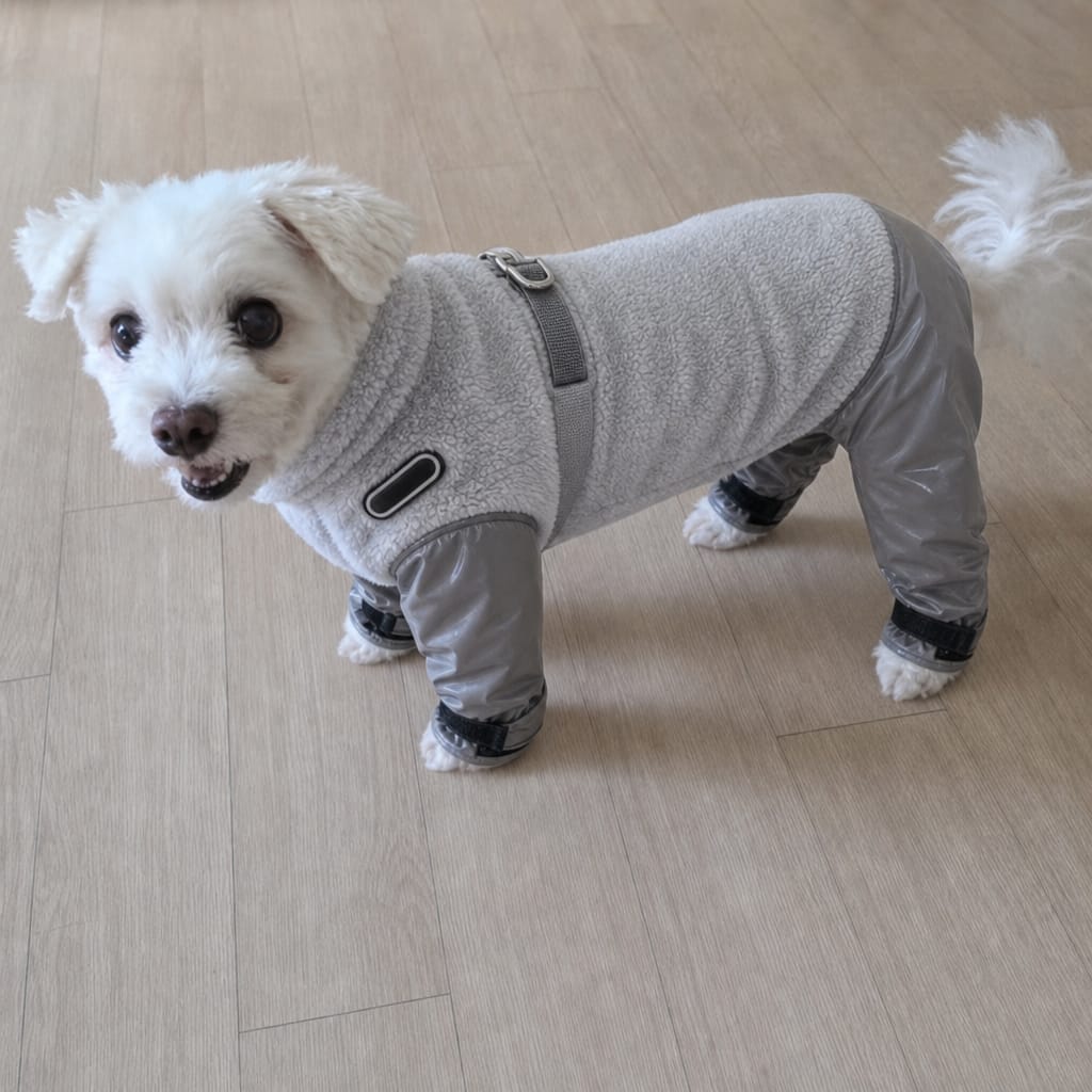 Customer photo review of WUFFEY™ Pet Winter Suit