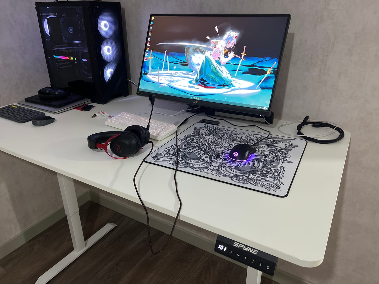 Customer photo review of Spyne Atlas Tek Motorlu Yükseklik Ayarlı Masa