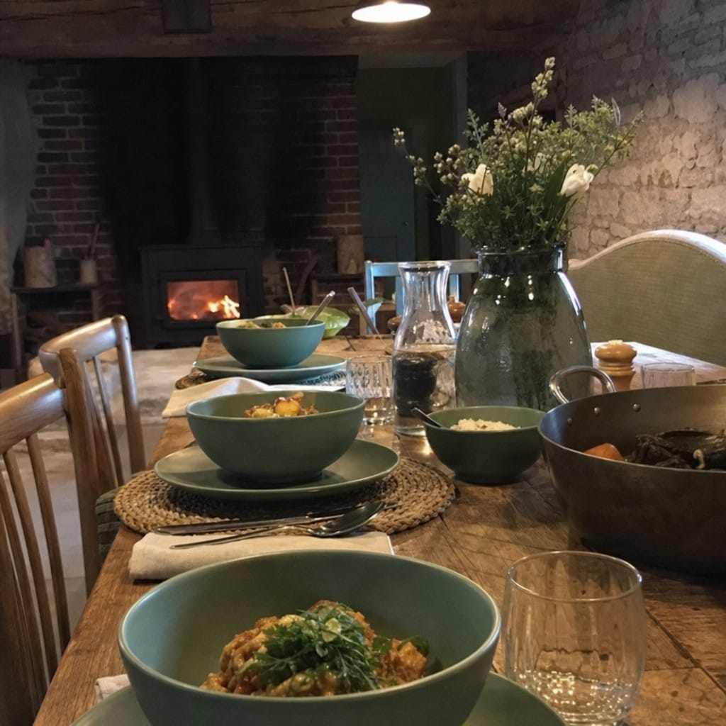Customer photo review of Deep Bowls Andorra Green Porcelain for Casual Dining (Pack of 12)