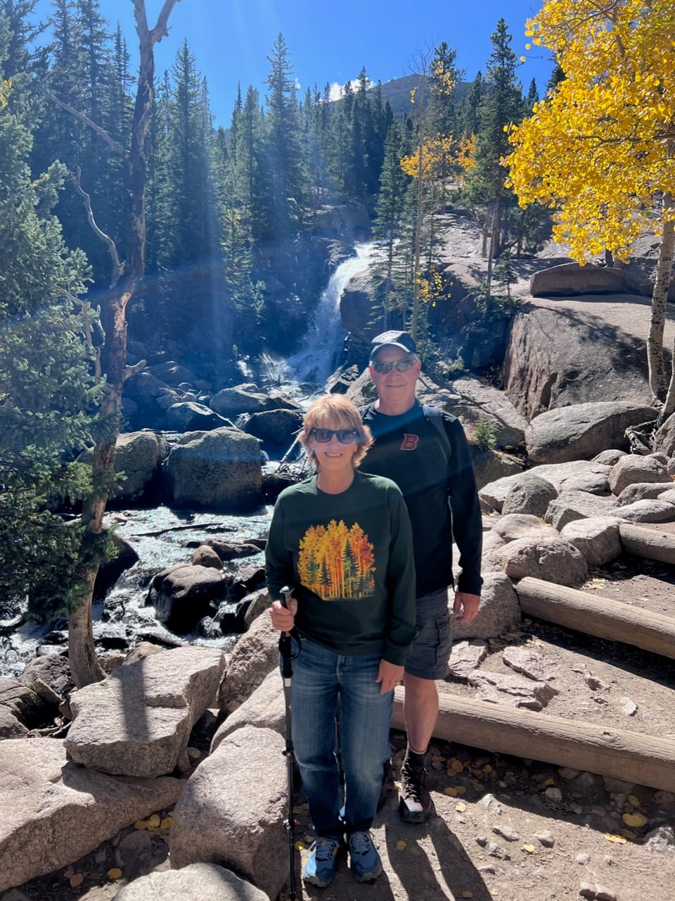 Customer photo review of Autumn Larch Forest Long Sleeve Tee