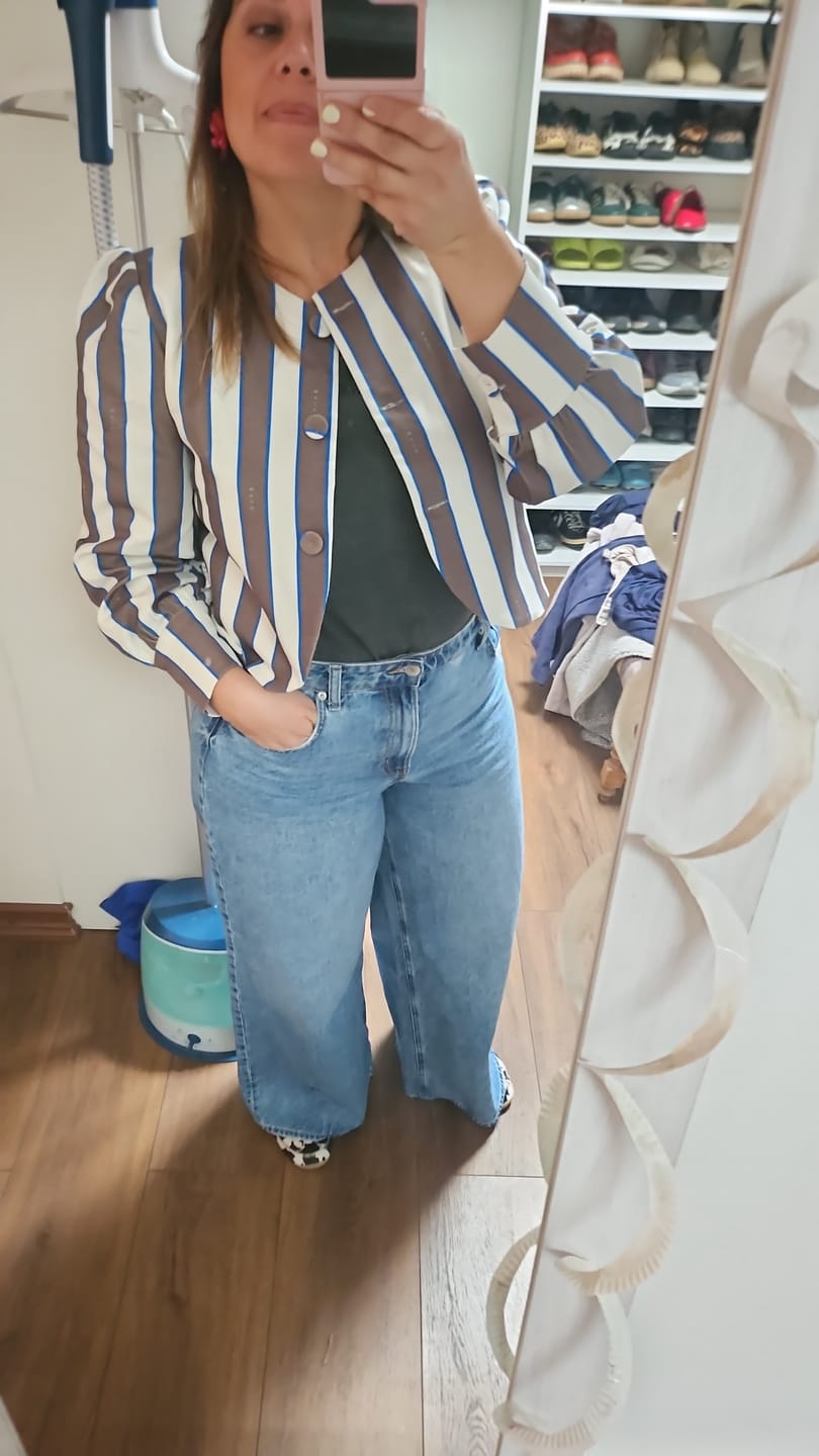Customer photo review of Chaqueta Solana Taupe
