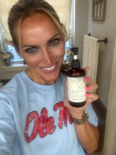 Customer photo review of NØRD BODY Peptide Body Oil
