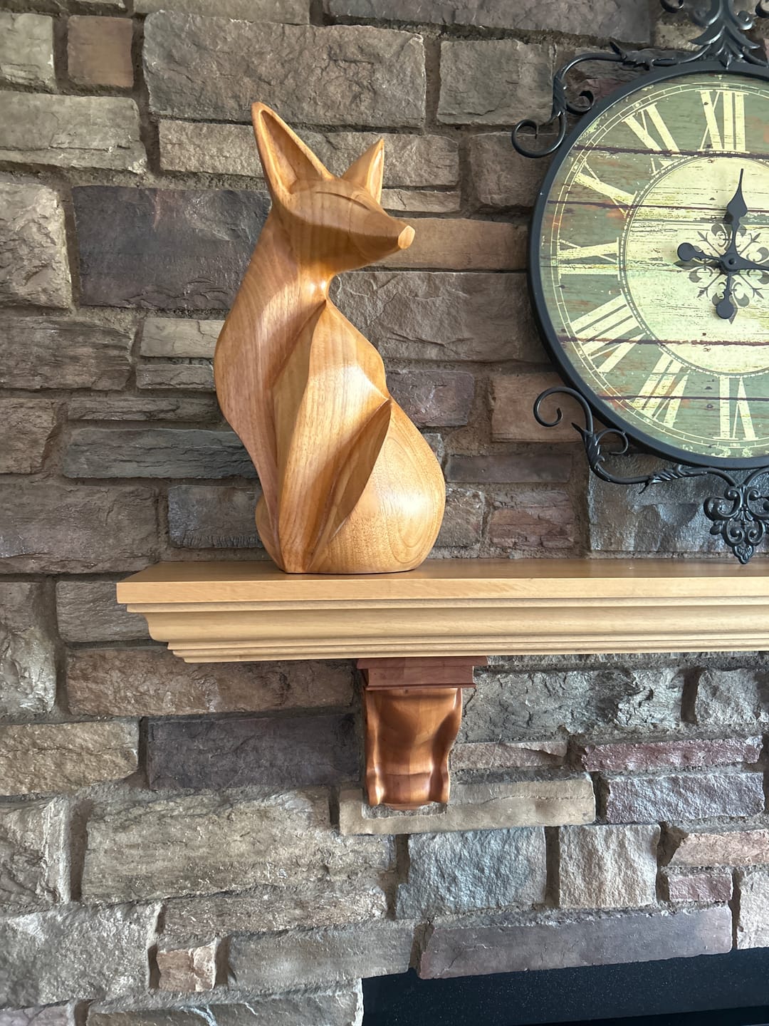 Customer photo review of Fox Wood Sculpture #WA101