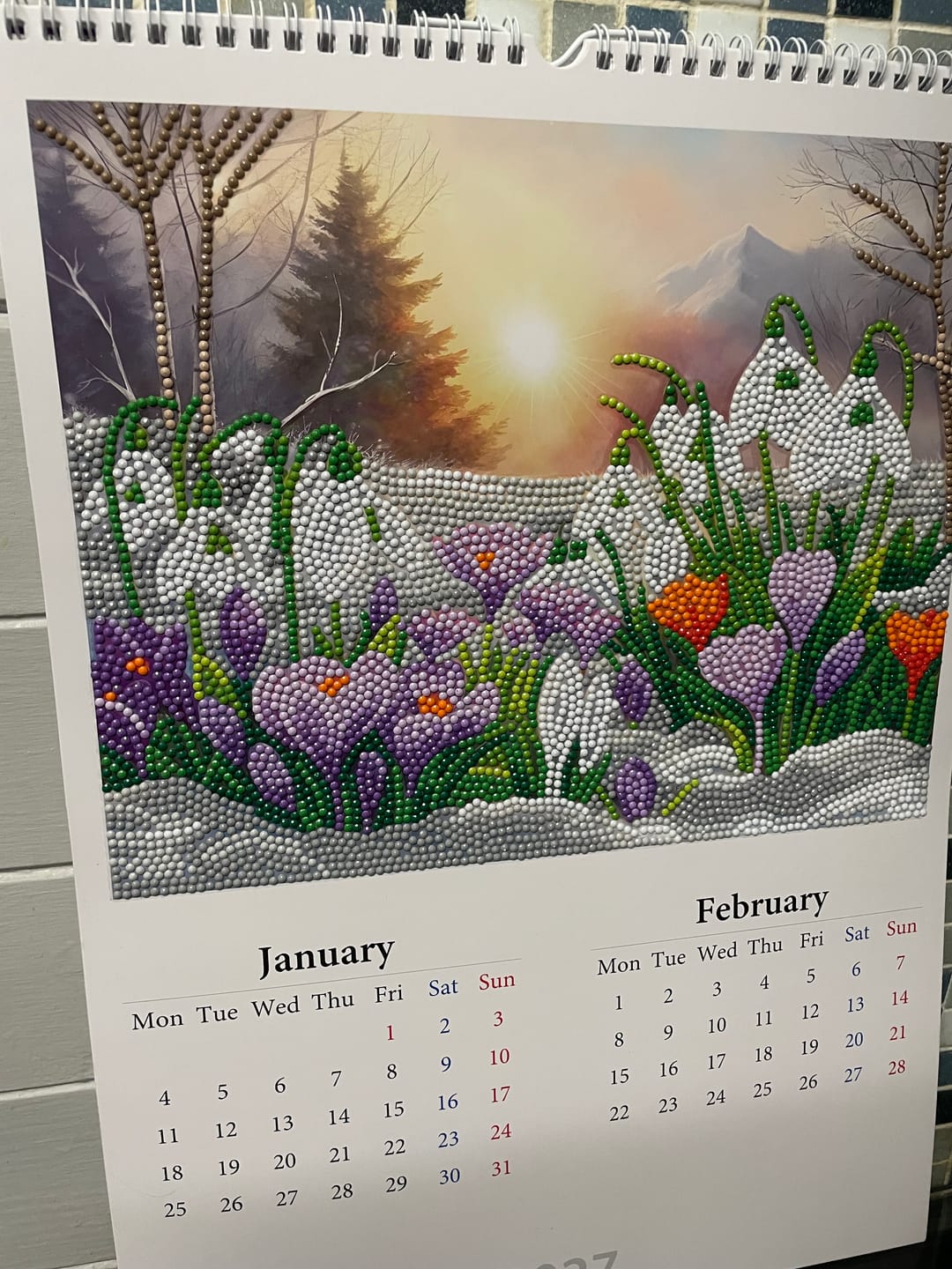 Customer photo review of Crystal Art Calendar Kit 2027