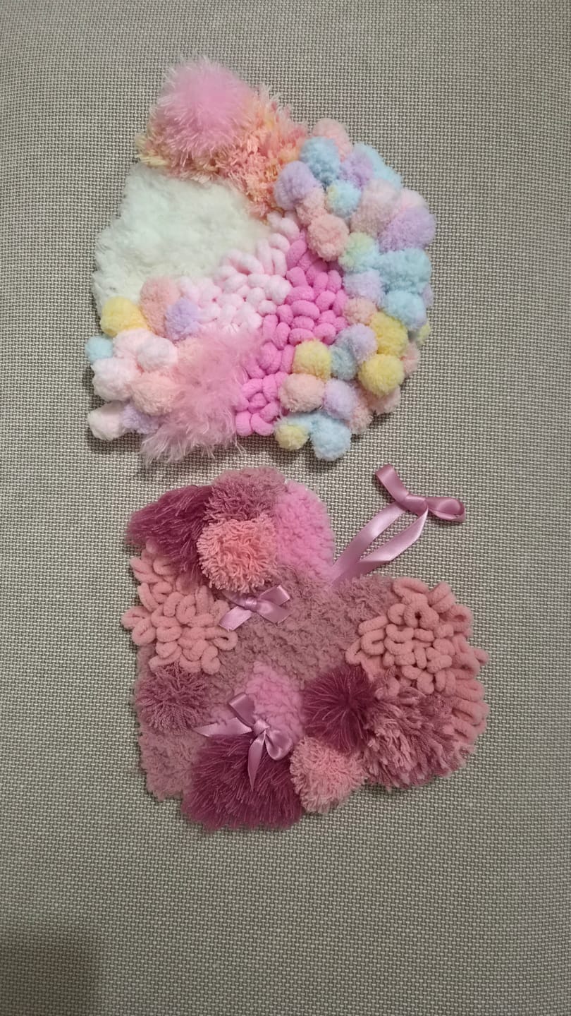 Customer photo review of Patchwork Heart - Moss Coaster Kit