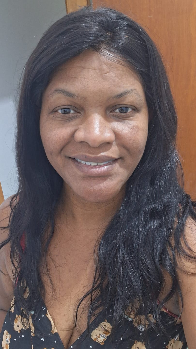 Customer photo review of Lace Front HD Humana Nicole 55cm - Repartição Livre 13x4
