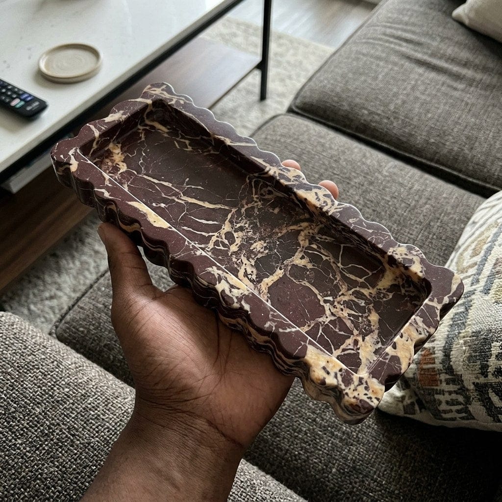 Customer photo review of ScallopTray | Marmor Tablett Deko