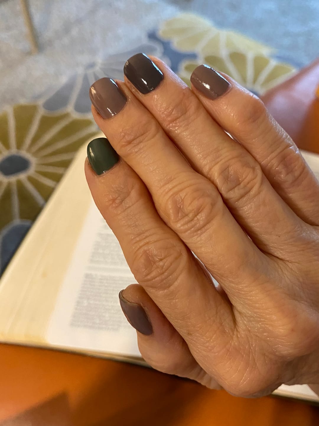 Customer photo review of Taupe of the Town Nail Lacquer
