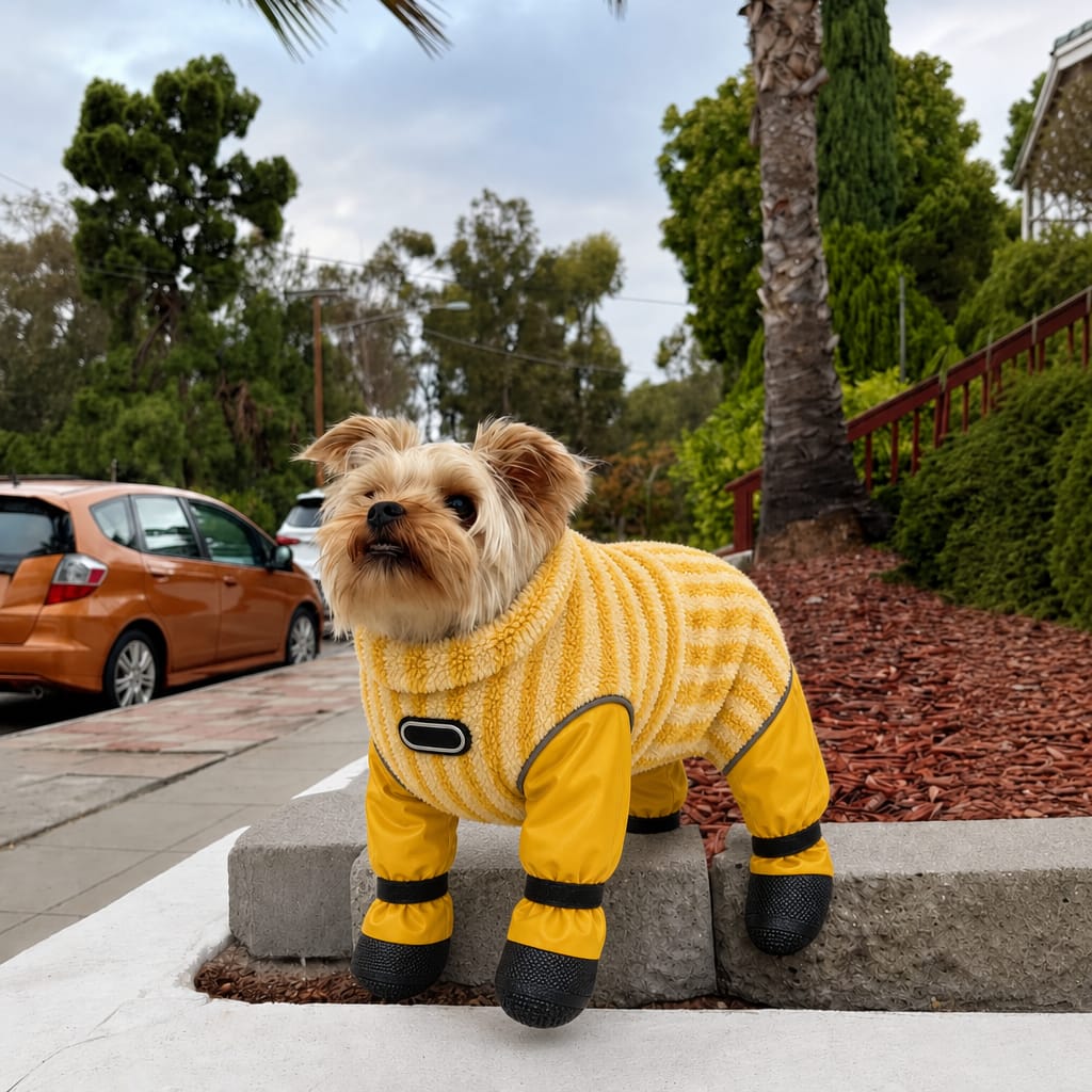 Customer photo review of WUFFEY™ Pet Winter Suit