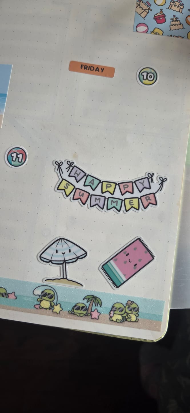 Customer photo review of Time to Relax! Sticker Sheet