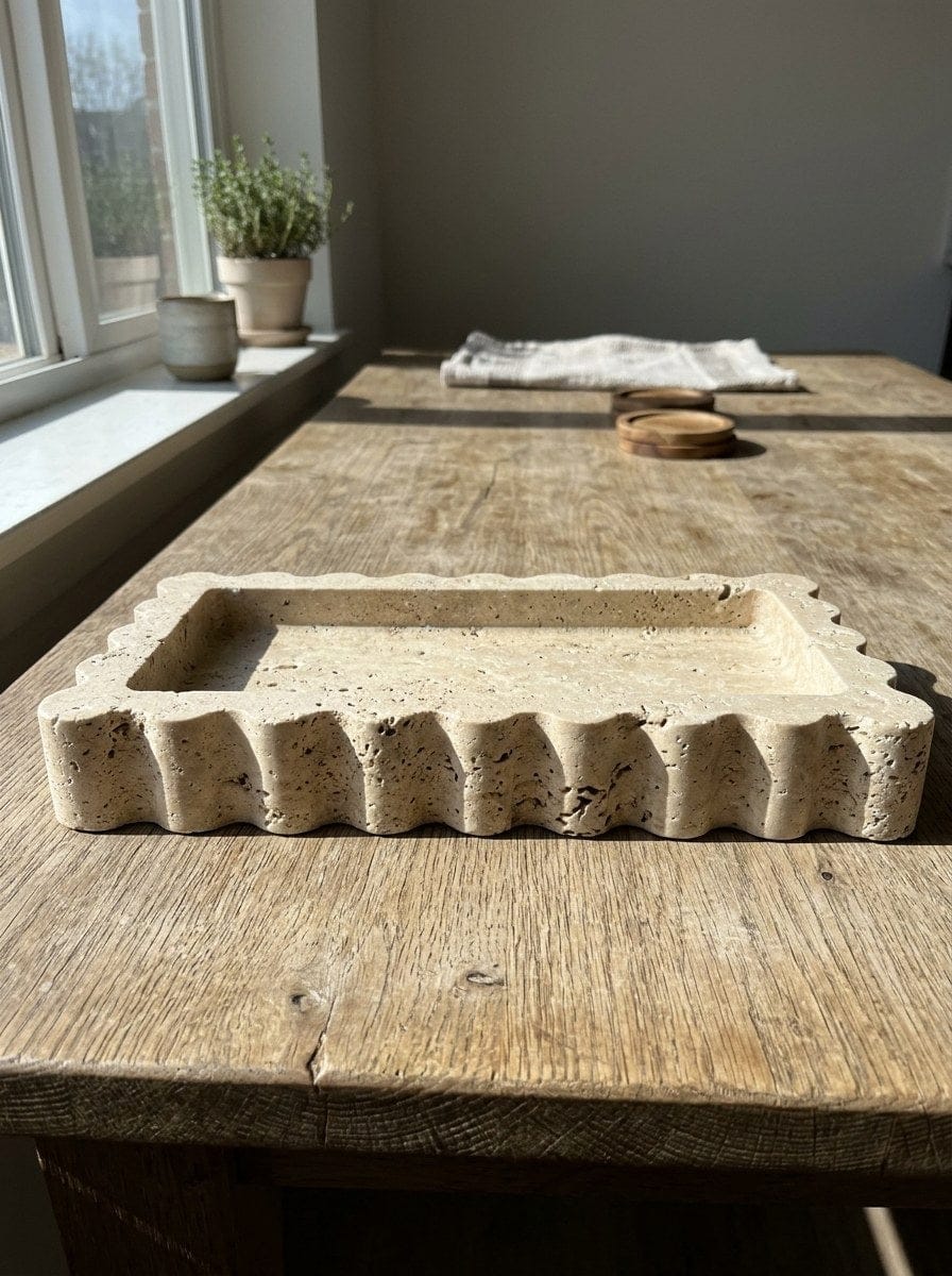 Customer photo review of ScallopTray | Marmor Tablett Deko