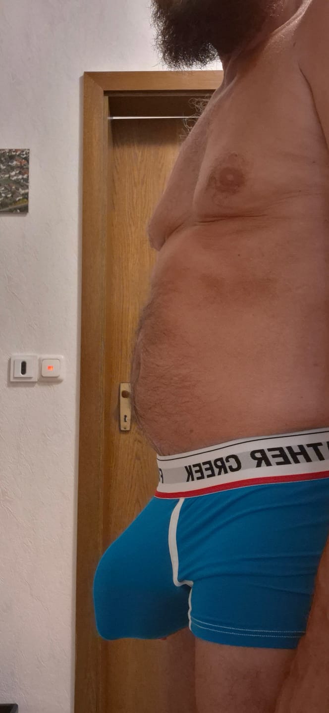Customer photo review of 3 Pack Men's U-Pouch Separate Pouch High Elastic Trunks
