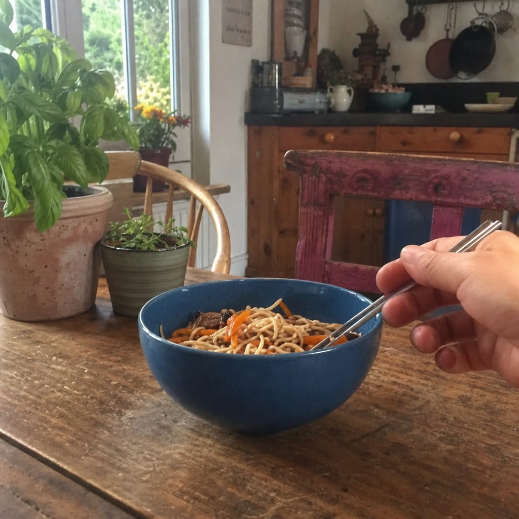 Customer photo review of Noodle Bowls 37.7oz Porcelain for Modern Dining (Pack of 6)