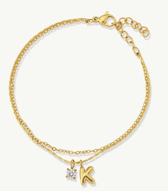 Customer photo review of Celestial Initial K Layered Bracelet