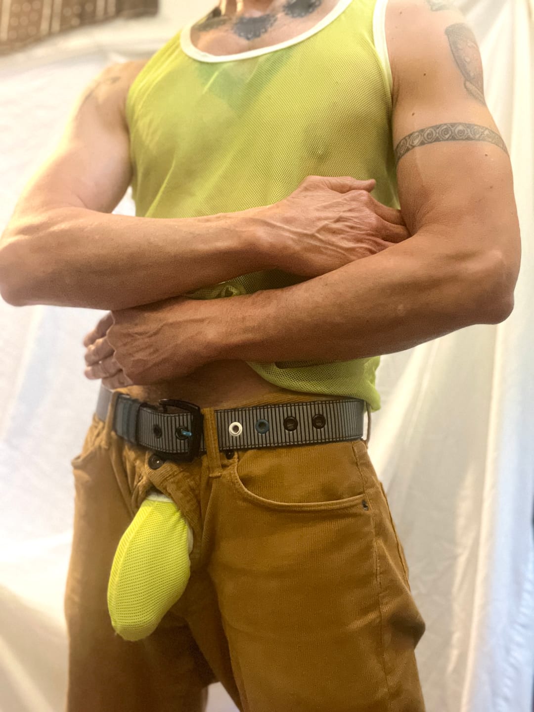 Customer photo review of Men’s Net Bait Mesh Briefs