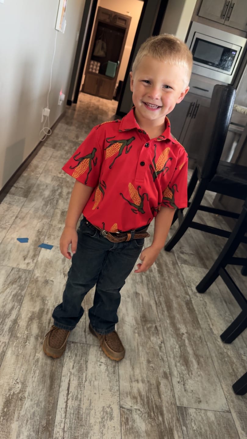 Customer photo review of Husker Harvest Polo Kids