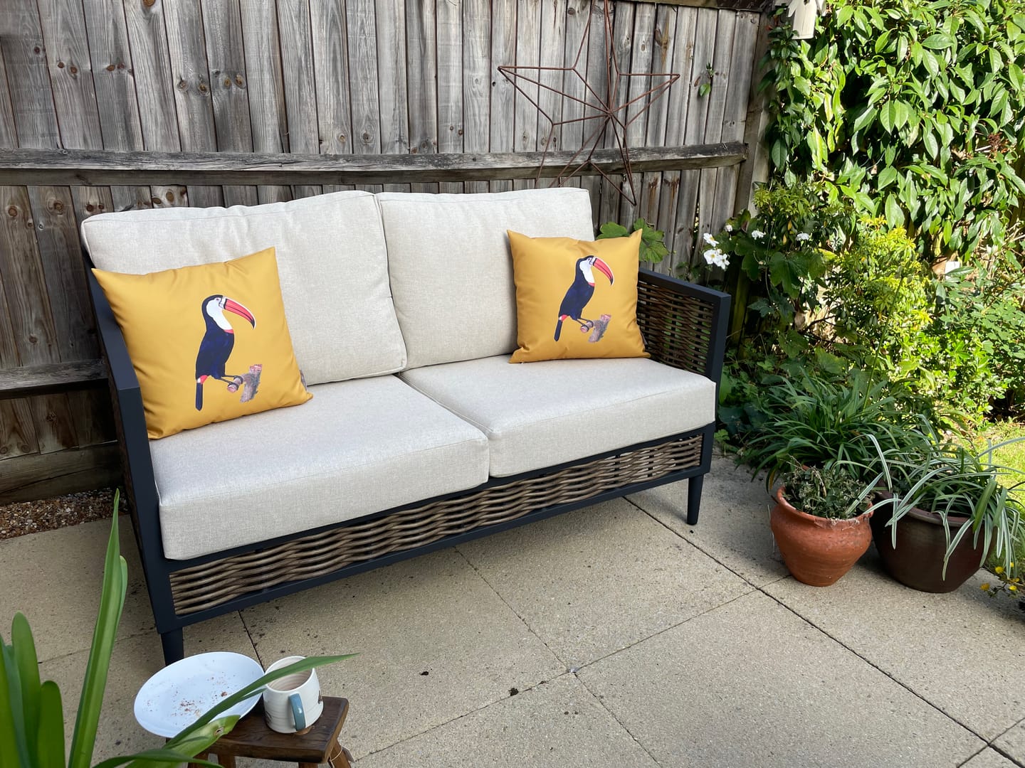 Customer photo review of Outdoor Garden Waterproof Cushion - Toucan