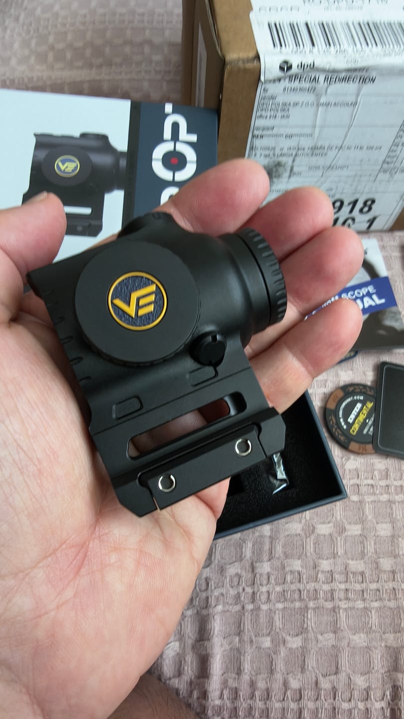 Customer photo review of Paragon 1×18 Mini Prism Scope Red & Green Reticle | CQB