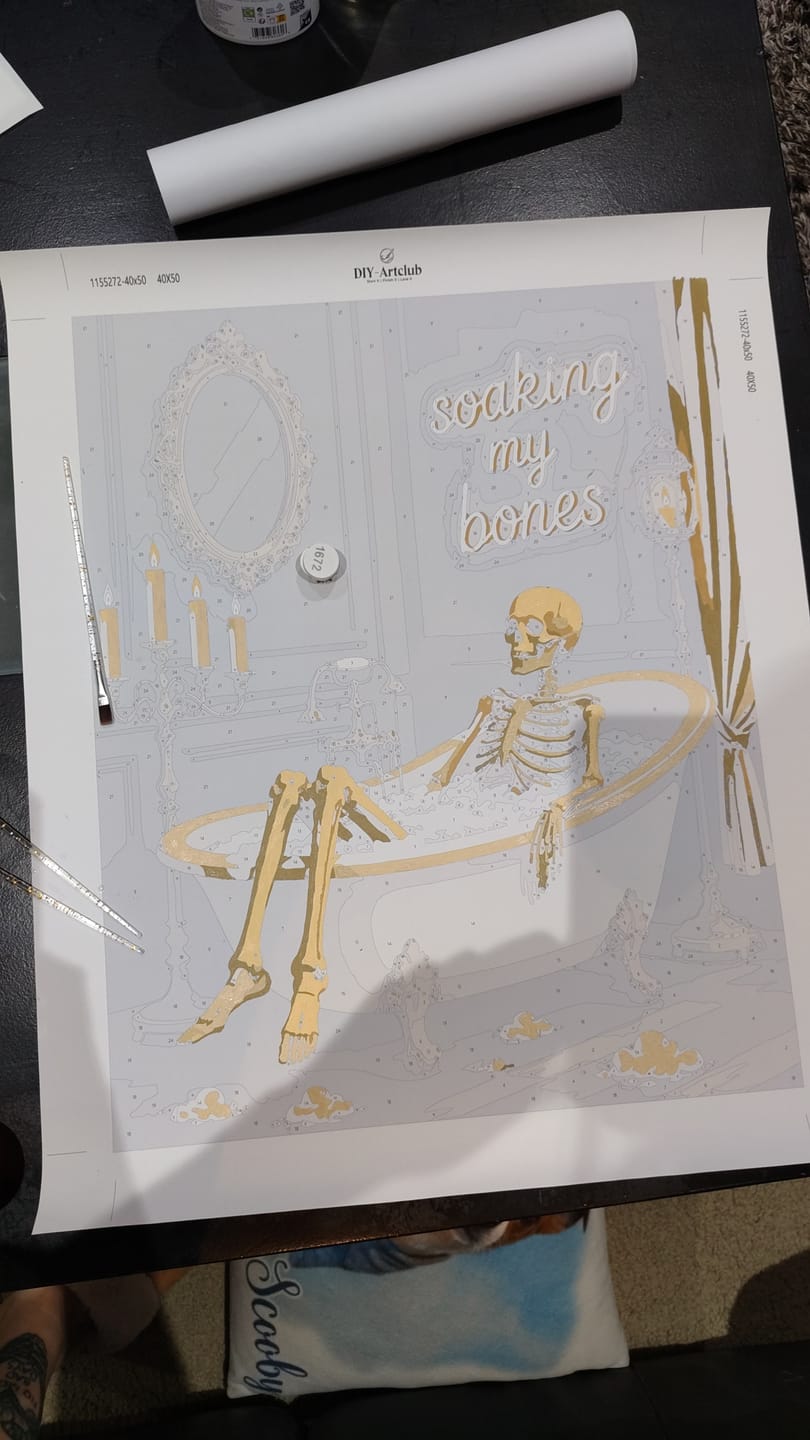 Customer photo review of Soaking My Bones | Paint by Number