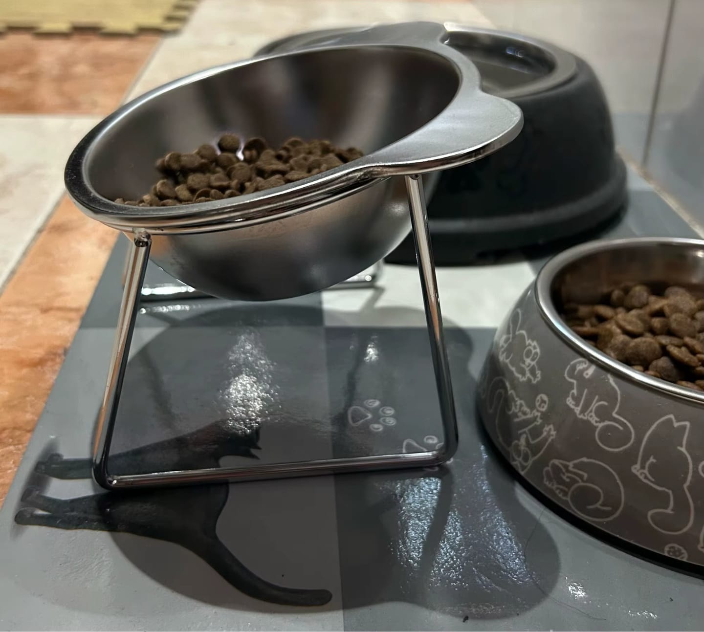 Customer photo review of ElevateBowl – Höher fressen, tiefer entspannen – entlaste die Wirbelsäule deiner Katze jeden Tag!
