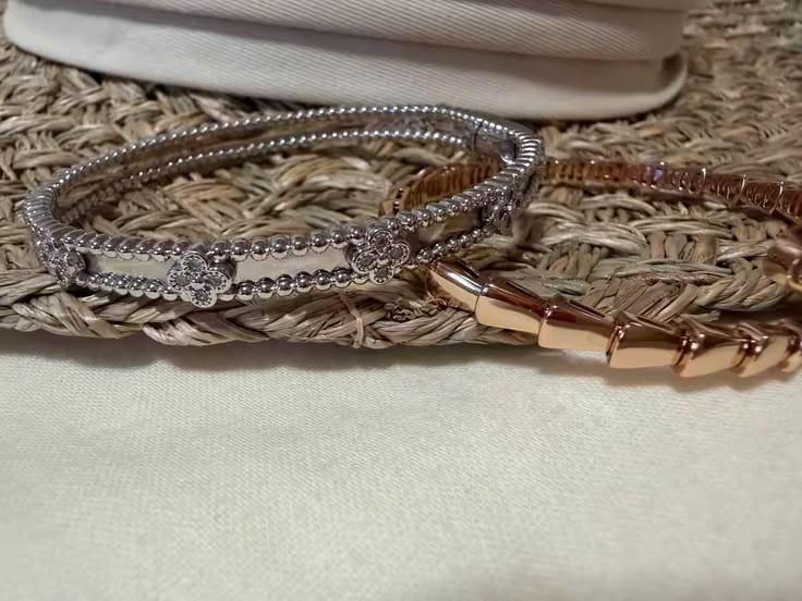 Customer photo review of Sweet Clovers Pavé Beaded Bracelet