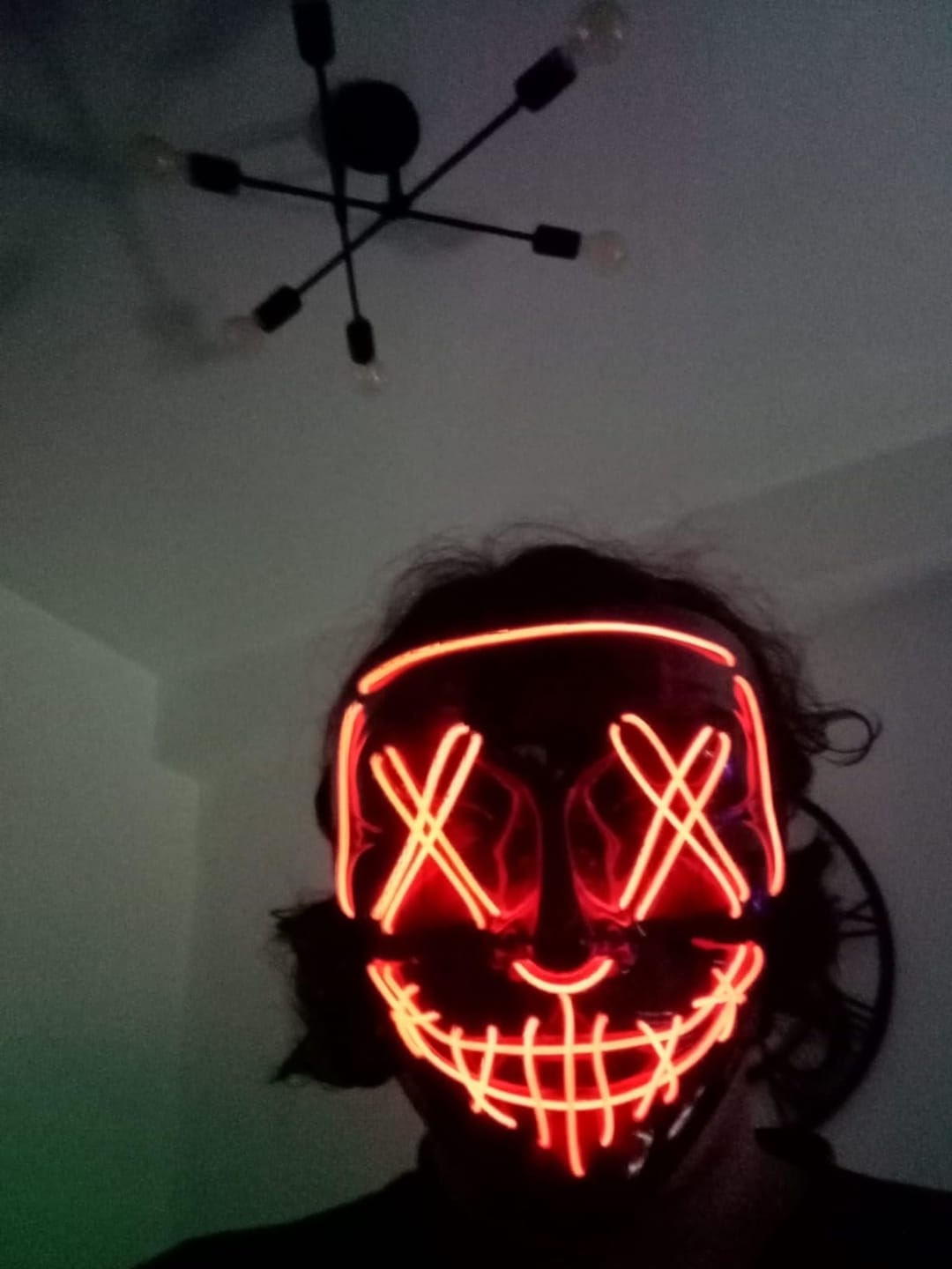 Customer photo review of Mascara con luces LED para Hallowen