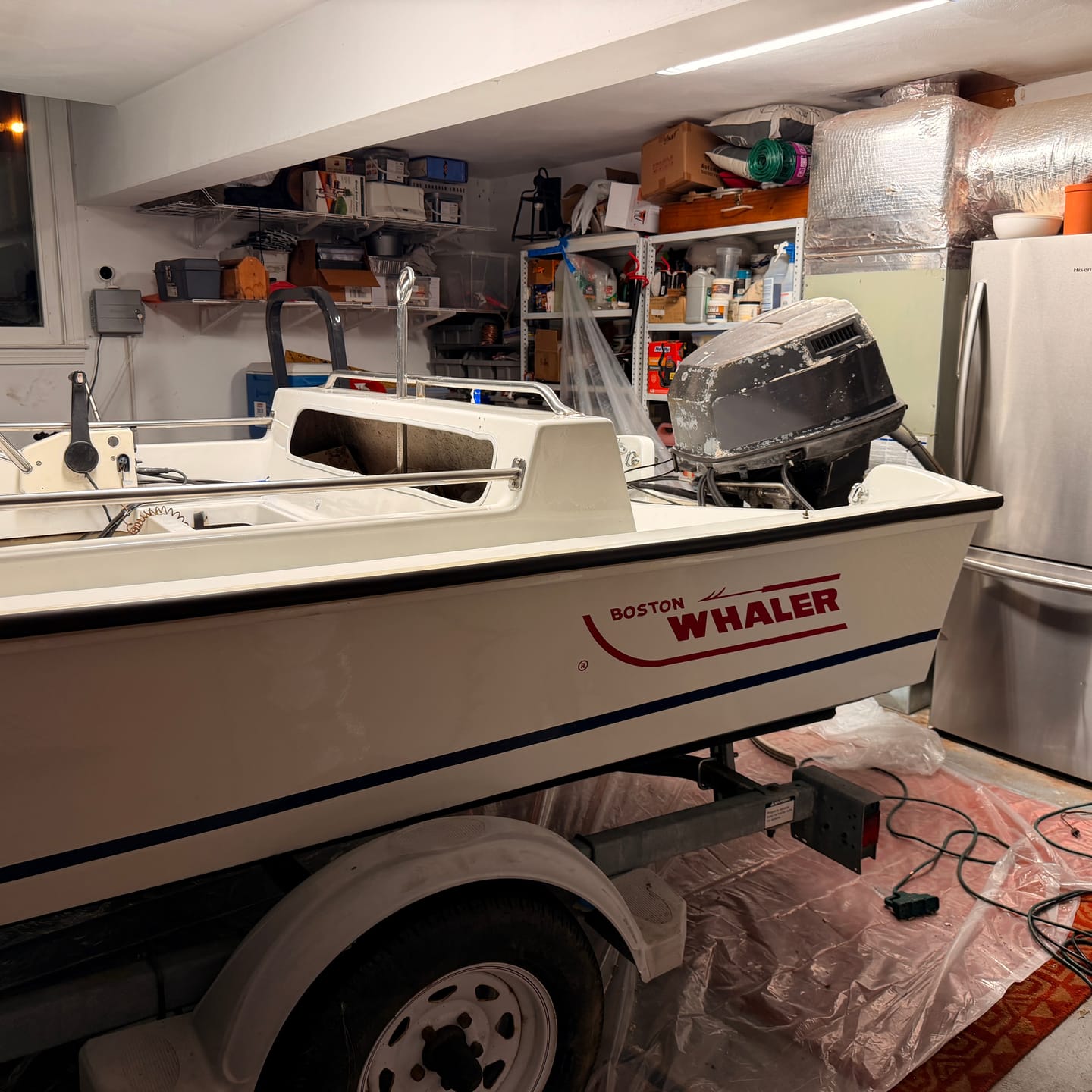 Customer photo review of Boston Whaler 3 Piece OEM Rub Rail - *Off White With Black Insert*  - Fits Classic 9' - 17'