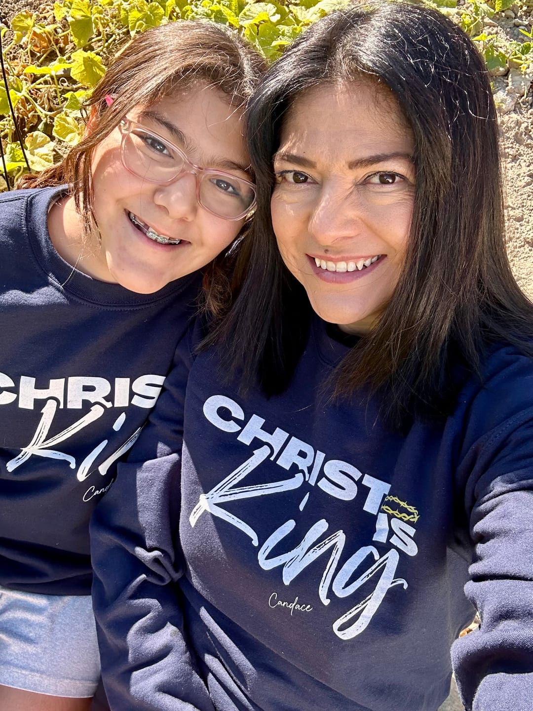 Customer photo review of Christ Is King Sweatshirt