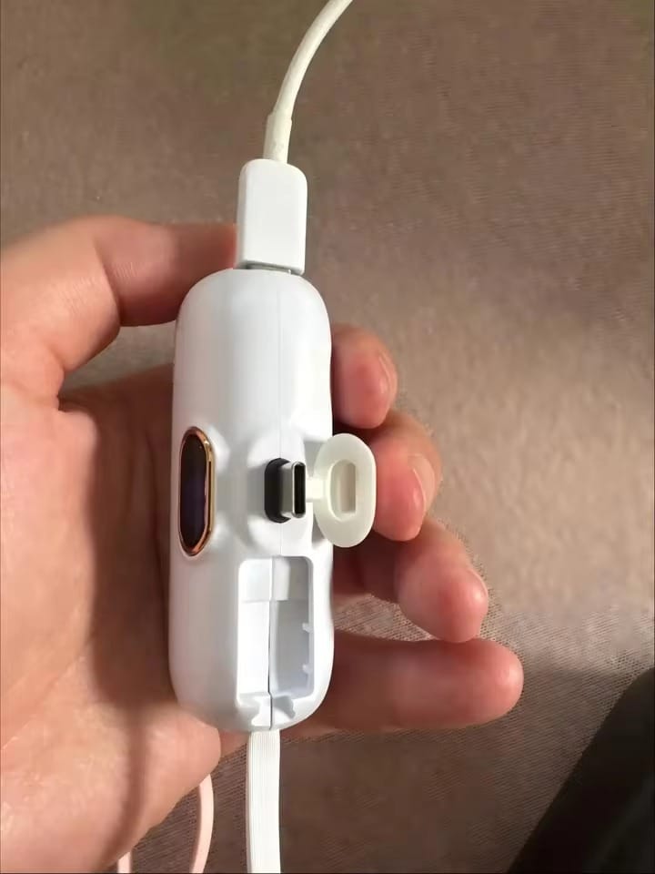 Customer photo review of PocketVolt™ Mini Capsule Power Bank — Built-In USB-C Plug, No Cable Needed