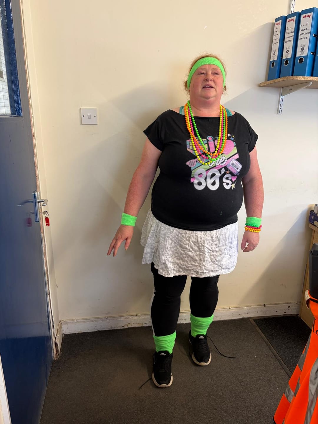 Customer photo review of 80s Neon Sweatbands, Green