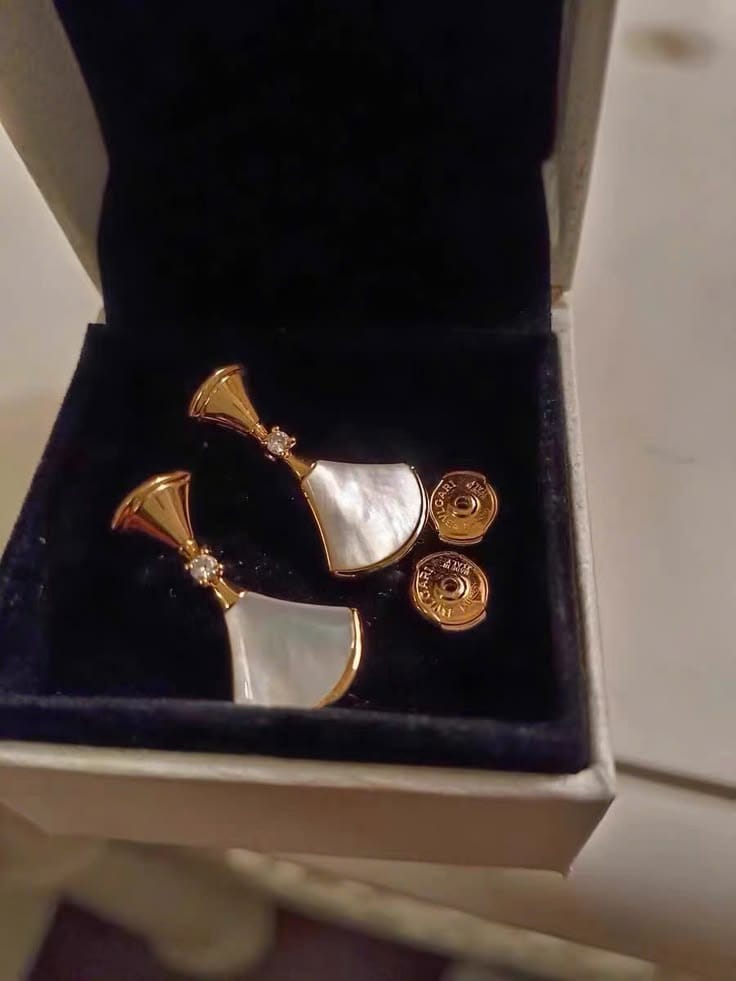 Customer photo review of Diva's Dream Mother Of Pearl Earrings