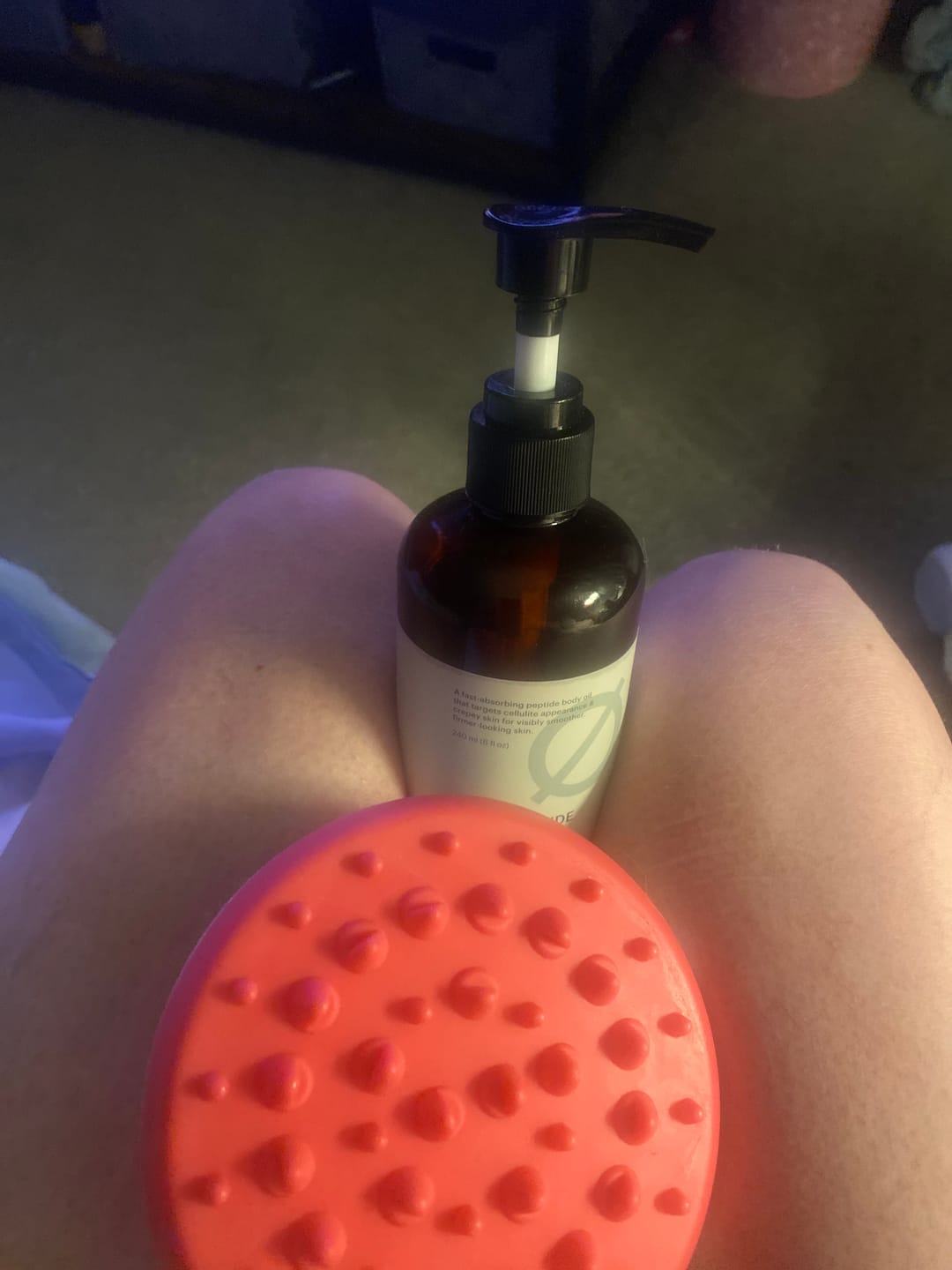 Customer photo review of NØRD BODY Peptide Body Oil