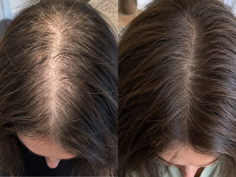 Customer photo review of KosmaHair Sérum | Restaurador Capilar & Entradas
