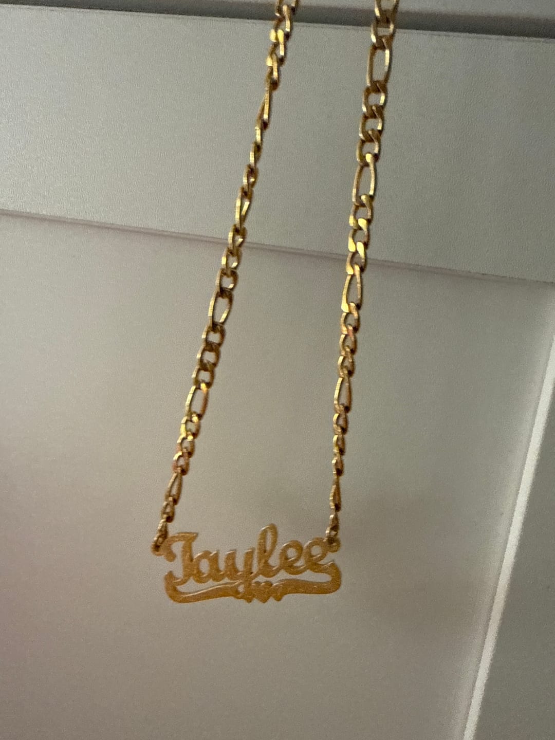 Customer photo review of Diamond Cut Heart Name Necklace