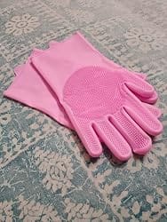 Customer photo review of Silicone Cleaning Gloves - Dishwashing Gloves