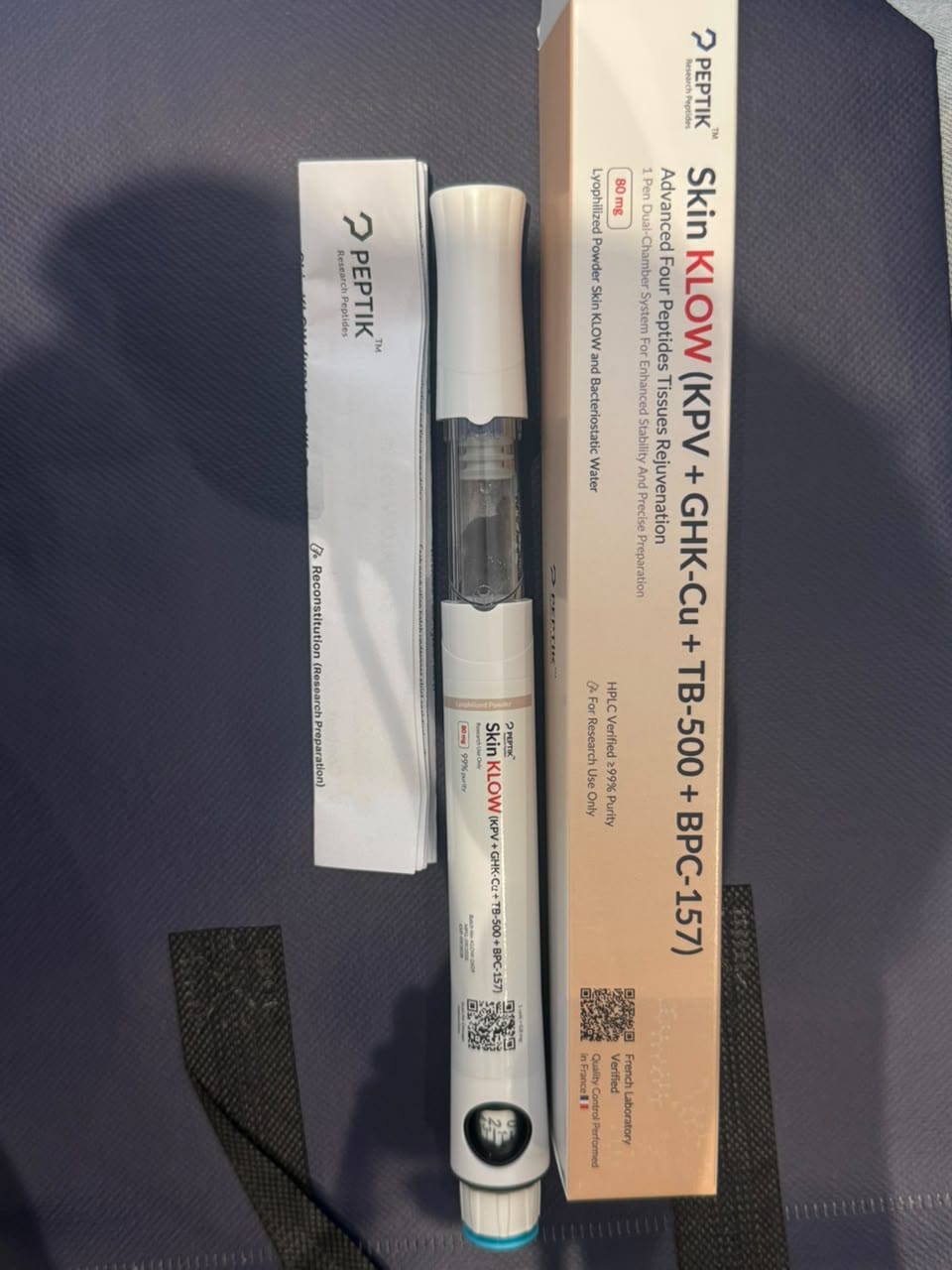 Customer photo review of Skin KLOW 80mg Pen Dual-Chamber KPV + GHKCU + TB500 + BPC157