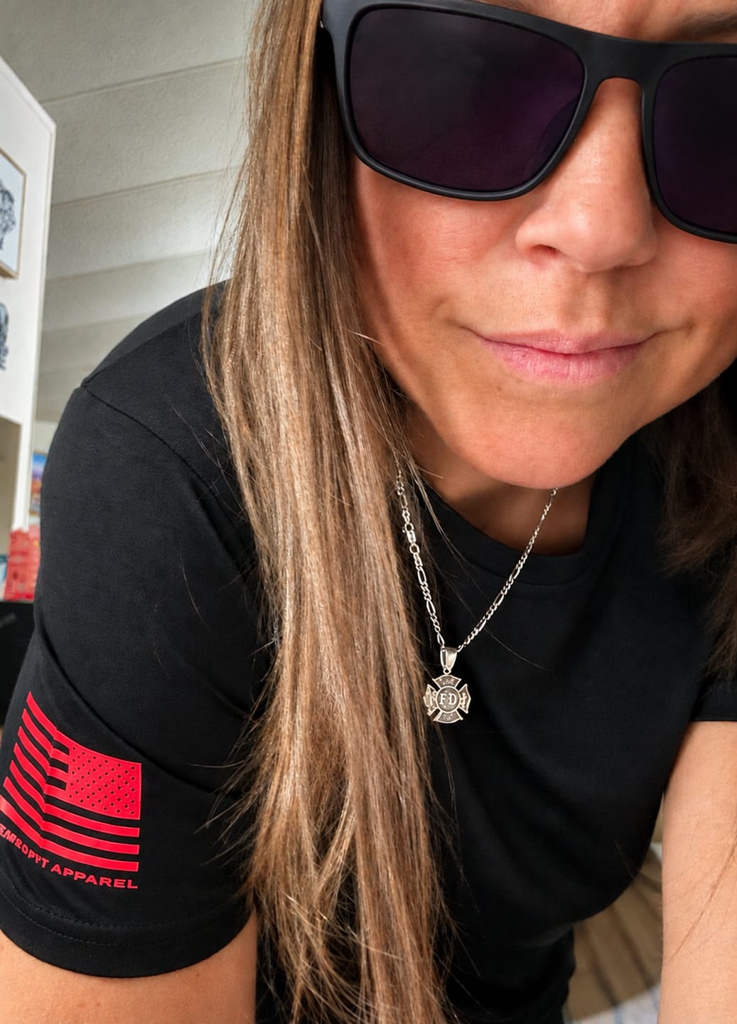 Customer photo review of DutyDry Apex Shirt - Red Flag